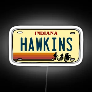 Hawkins License Plate RGB Neon Sign