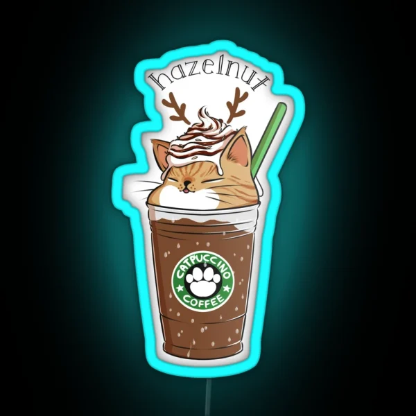 Hazelnut Catpuccino RGB Neon Sign