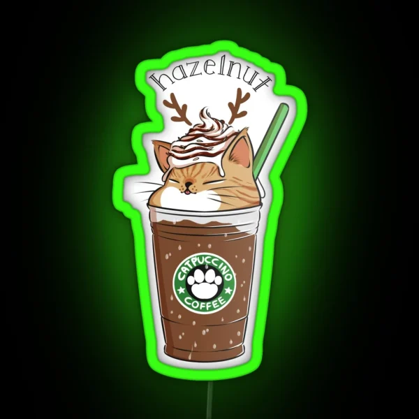 Hazelnut Catpuccino RGB Neon Sign