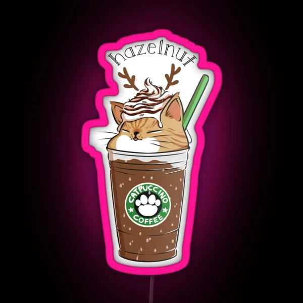 Hazelnut Catpuccino RGB Neon Sign