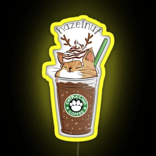 Hazelnut Catpuccino RGB Neon Sign
