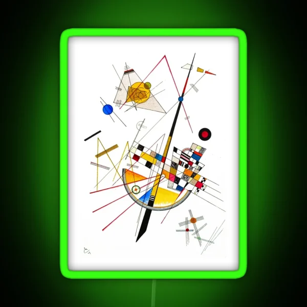 HD Kandinsky Delicate Tension RGB Neon Sign