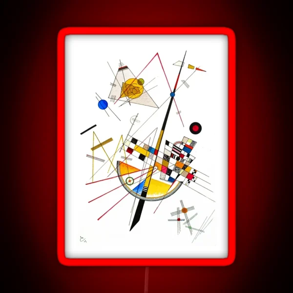 HD Kandinsky Delicate Tension RGB Neon Sign