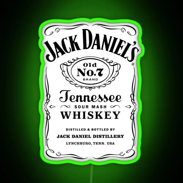 HDJRJ JACKDANIELS ALCOHOLIC RGB Neon Sign
