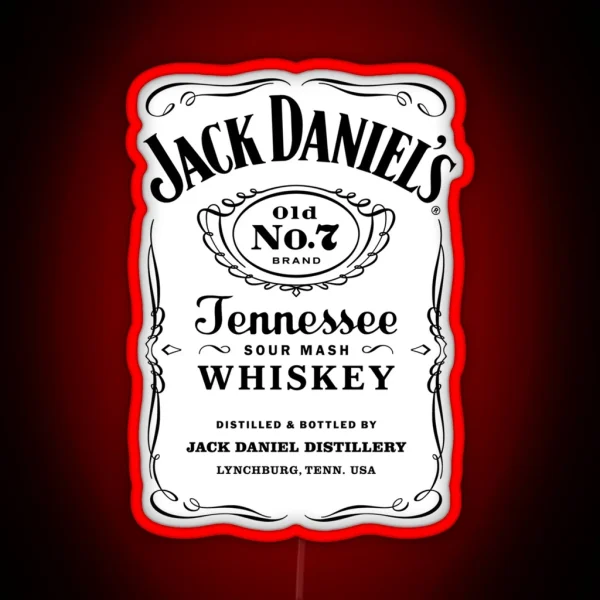 HDJRJ JACKDANIELS ALCOHOLIC RGB Neon Sign