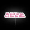 Faithful Christian Decor Inspirational Sign with RGB Neon Lettering
