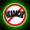 Neon Prohibition Sign Art Headache Relief Decorative Room Accent Illumination.