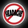 Neon prohibition sign decor with colorful rgb headache relief design