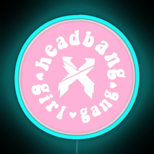 Headbang Girl Gang RGB Neon Sign