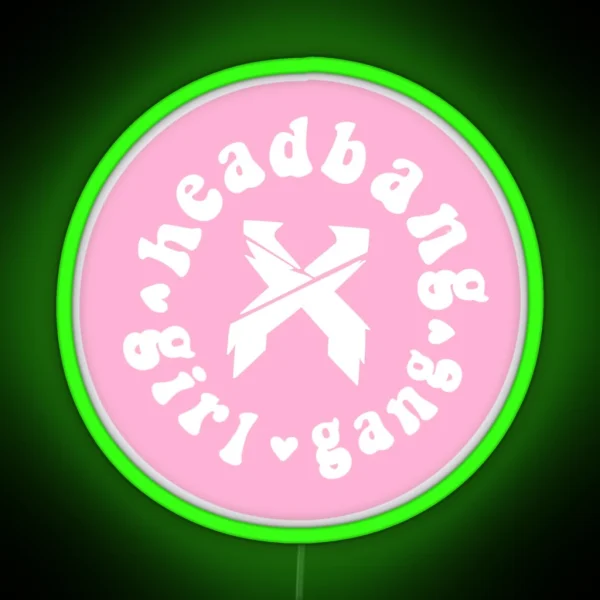 Headbang Girl Gang RGB Neon Sign