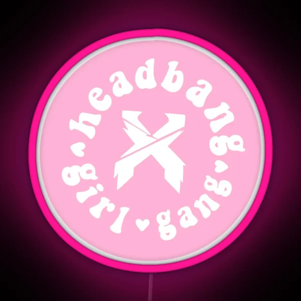 Headbang Girl Gang RGB Neon Sign