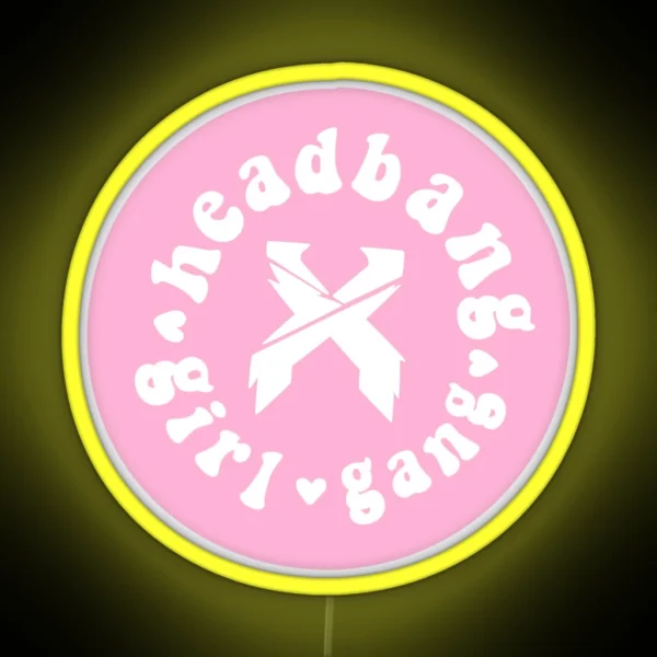 Headbang Girl Gang RGB Neon Sign