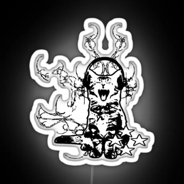 Headphone Cat RGB Neon Sign
