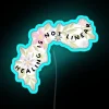 Neon Inspirational Recovery Wall Sign for Non-Linear Healing Journey Quotes