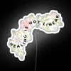 Uplifting motivational quote in bold RGB neon light design