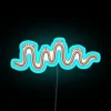 Whimsical RGB Neon Sign Promoting Mindful Personal Growth and Selfcare Journey