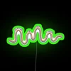Add inspirational healing vibes with colorful nonlinear neon wall art