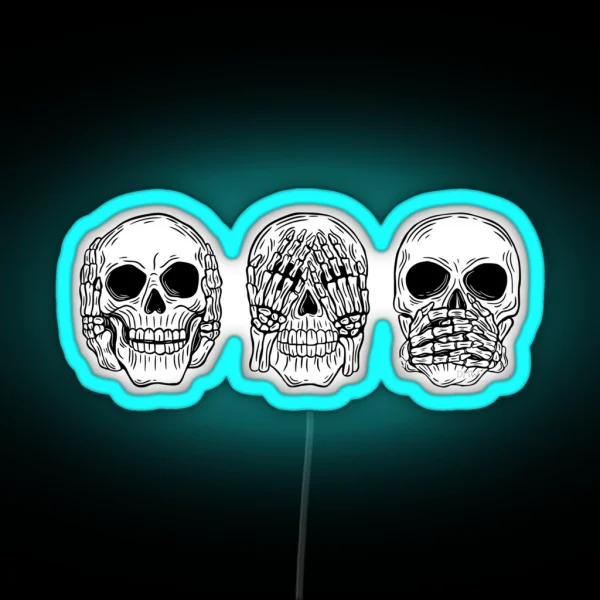 Hear No See No Speak No RGB Neon Sign
