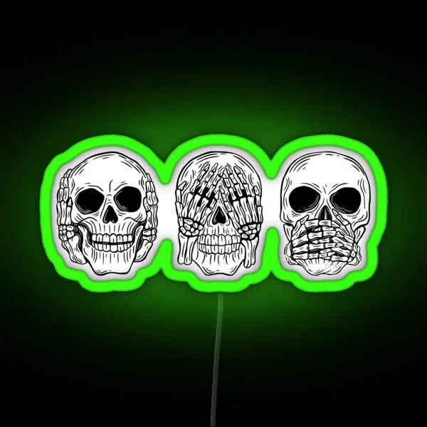 Hear No See No Speak No RGB Neon Sign