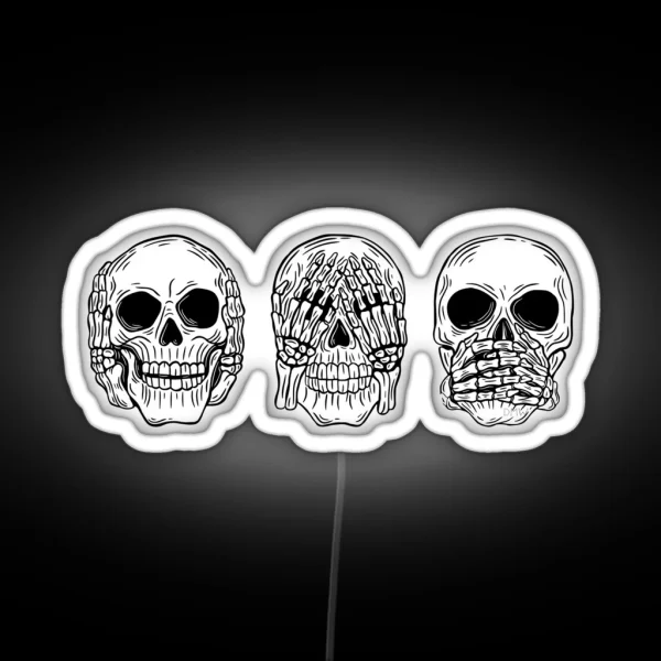 Hear No See No Speak No RGB Neon Sign