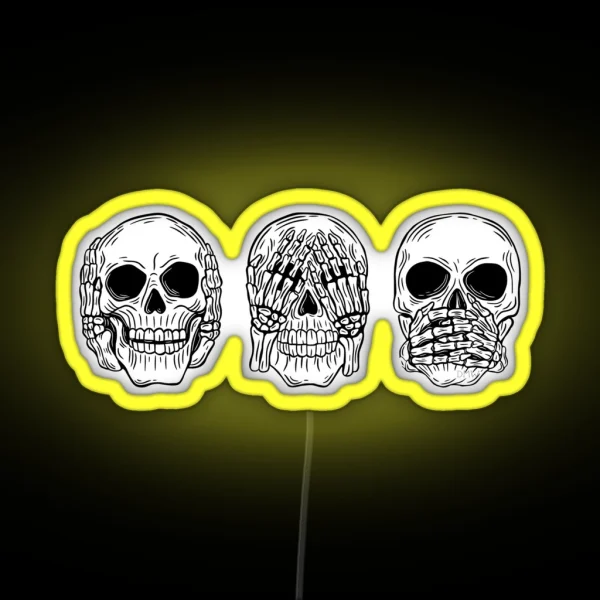 Hear No See No Speak No RGB Neon Sign