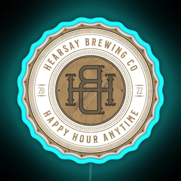 Hearsay Brewing Company Happy Hour Anytime RGB Neon Sign