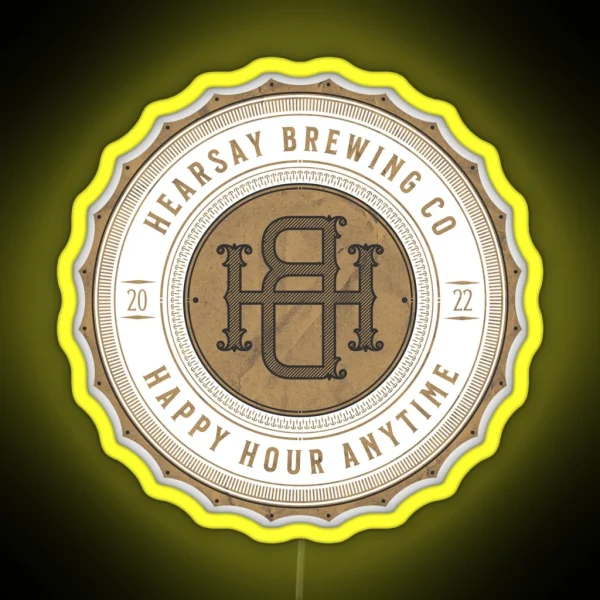 Hearsay Brewing Company Happy Hour Anytime RGB Neon Sign