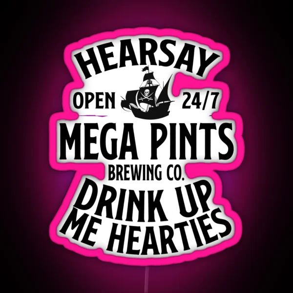 Hearsay Mega Pint Brewing Company Led RGB Neon Sign