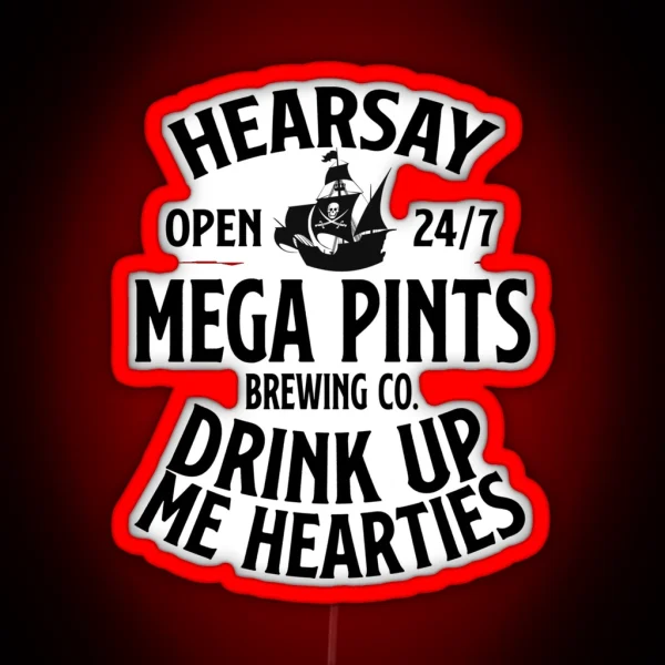 Hearsay Mega Pint Brewing Company Led RGB Neon Sign