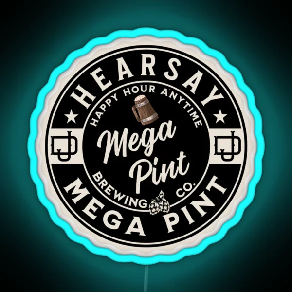 Hearsay Mega Pint Brewing RGB Neon Sign