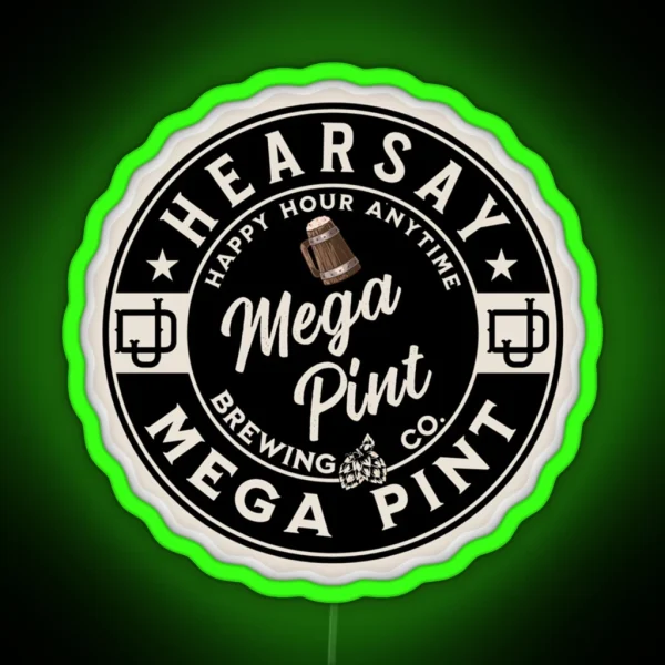 Hearsay Mega Pint Brewing RGB Neon Sign