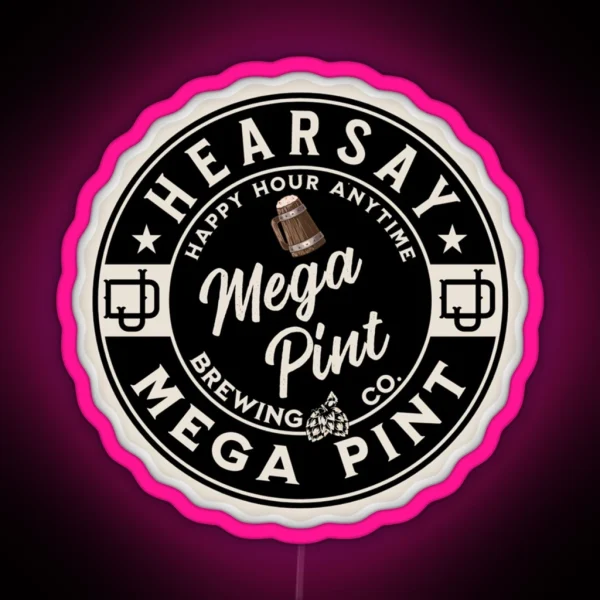 Hearsay Mega Pint Brewing RGB Neon Sign