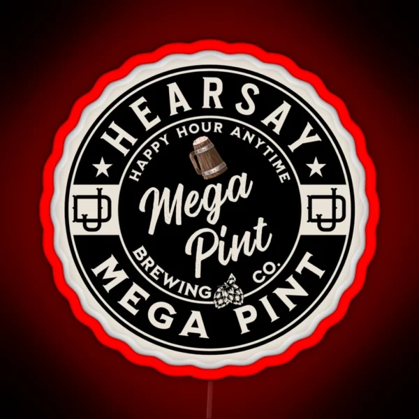 Hearsay Mega Pint Brewing RGB Neon Sign