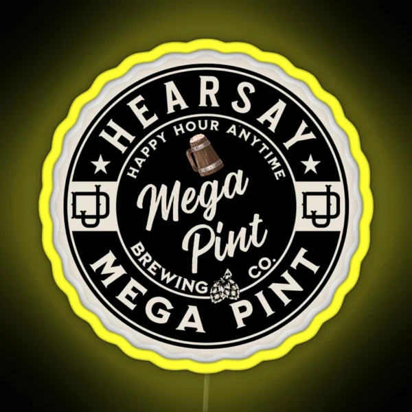 Hearsay Mega Pint Brewing RGB Neon Sign