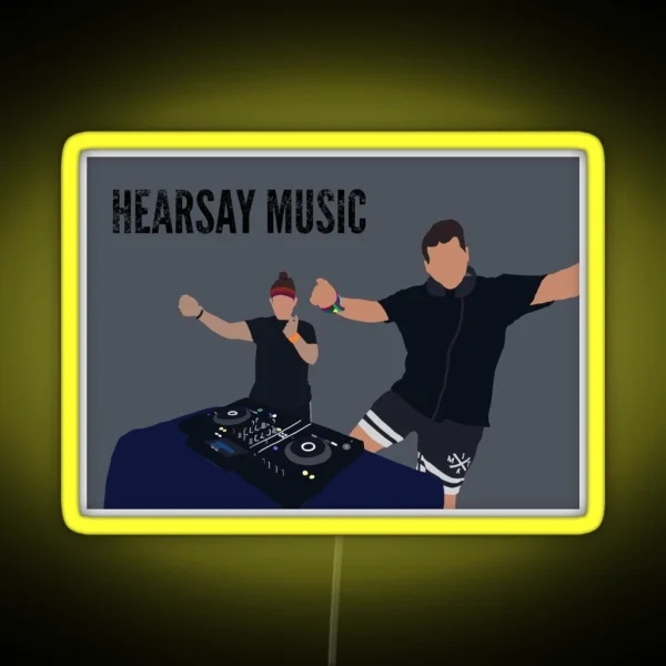 Hearsay Music RGB Neon Sign