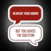 Vibrant Neon Decorative Wall Sign with Whimsical Legal-Themed Humor Design