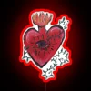 Ember of Passion: Heart Ablaze with Vibrant RGB Neon Light".