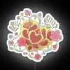 Vibrant Heart-Shaped Container with RGB LED Neon Sign Display
