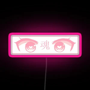 HEART EYES PINK SAD JAPANESE ANIME AESTHETIC RGB Neon Sign