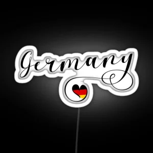 Heart Germany German Flag I Love Germany RGB Neon Sign