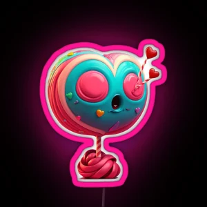Heart Lolly For Valentine S Day Lover RGB Neon Sign