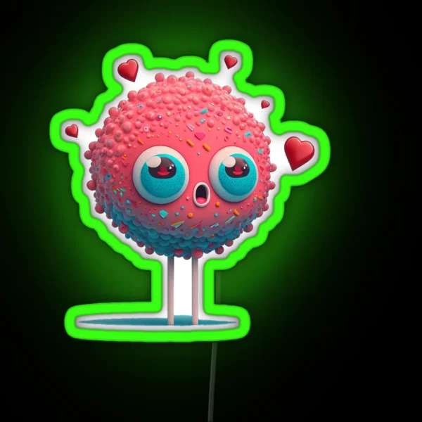 Heart Lolly For Valentine S Day Lover RGB Neon Sign