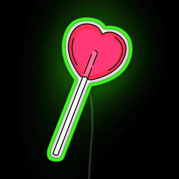 Heart Lolly RGB Neon Sign