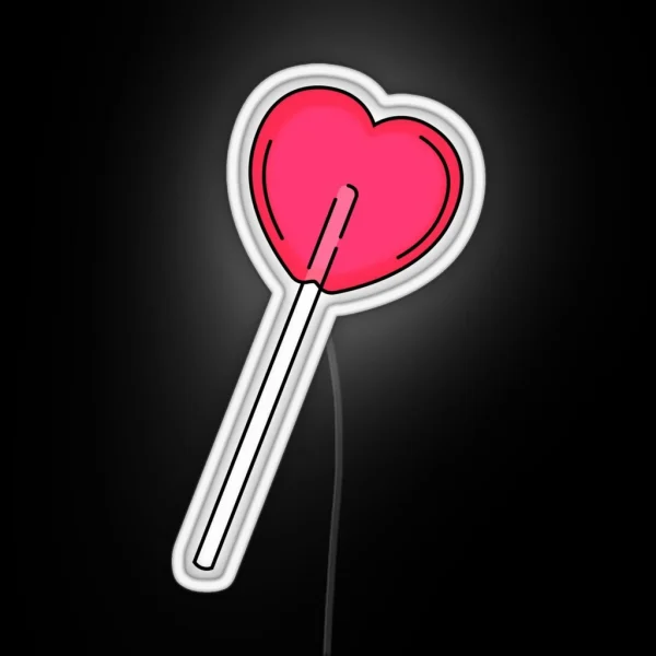 Heart Lolly RGB Neon Sign