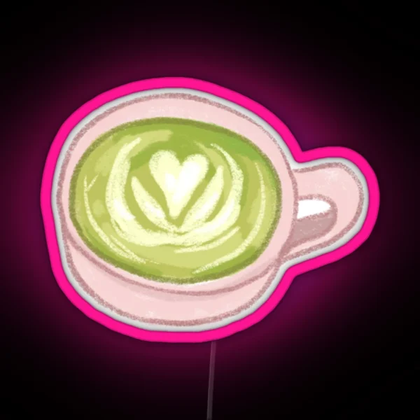 Heart Matcha Latte RGB Neon Sign