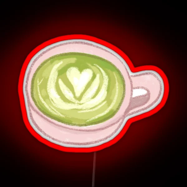 Heart Matcha Latte RGB Neon Sign