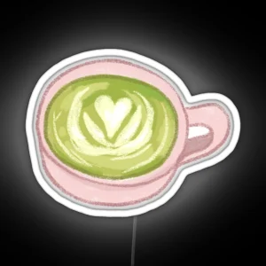 Heart Matcha Latte RGB Neon Sign