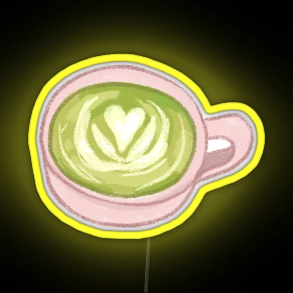 Heart Matcha Latte RGB Neon Sign