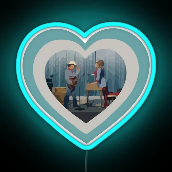 Heart Of Bruno M And Lady G RGB Neon Sign