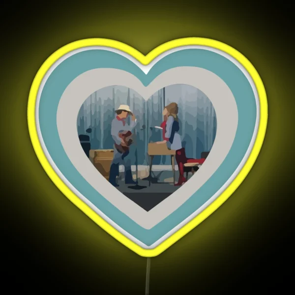 Heart Of Bruno M And Lady G RGB Neon Sign